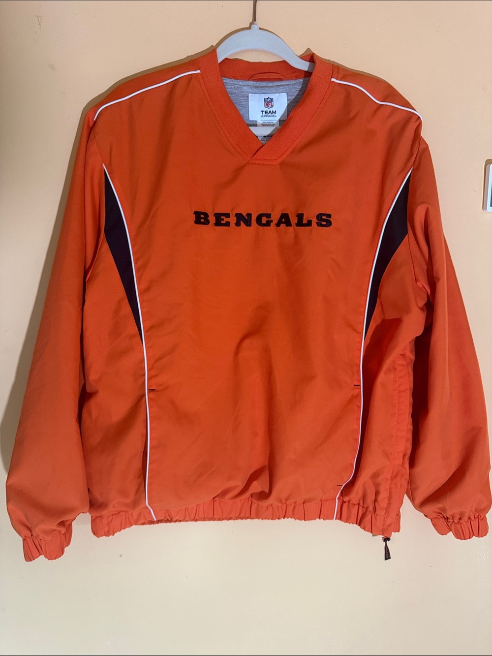 Vintage Cincinnati Bengals NFL Pullover Windbreaker Jacket Orange M